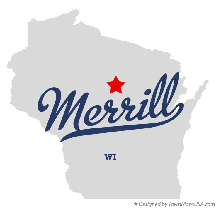 Map of Merrill Wisconsin WI