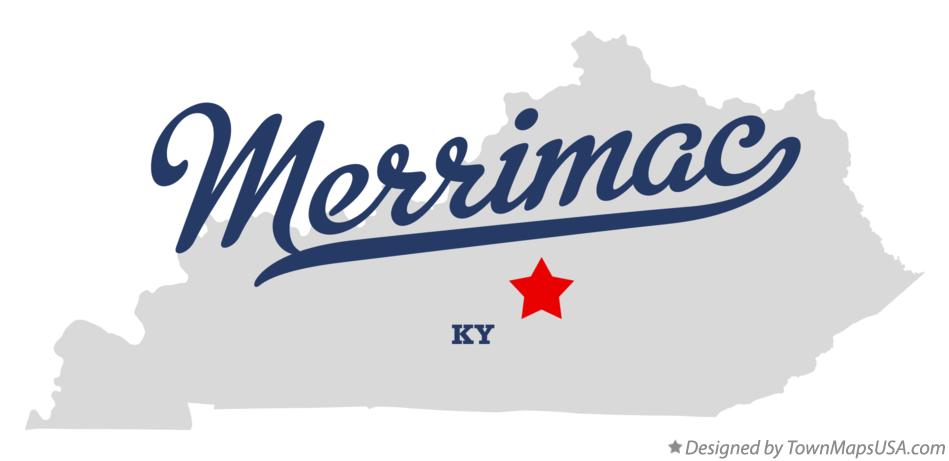 Map of Merrimac Kentucky KY