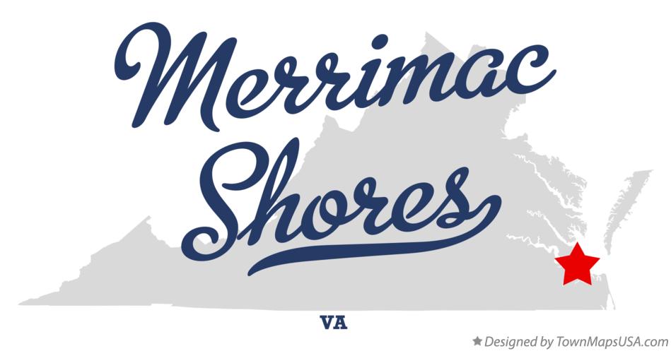 Map of Merrimac Shores Virginia VA