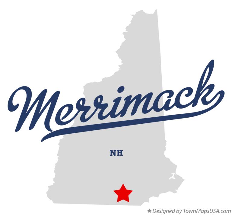 Map of Merrimack New Hampshire NH