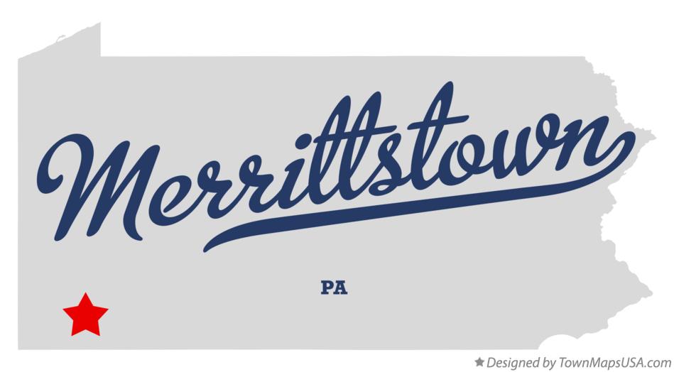 Map of Merrittstown Pennsylvania PA
