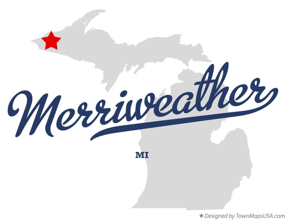 Map of Merriweather Michigan MI