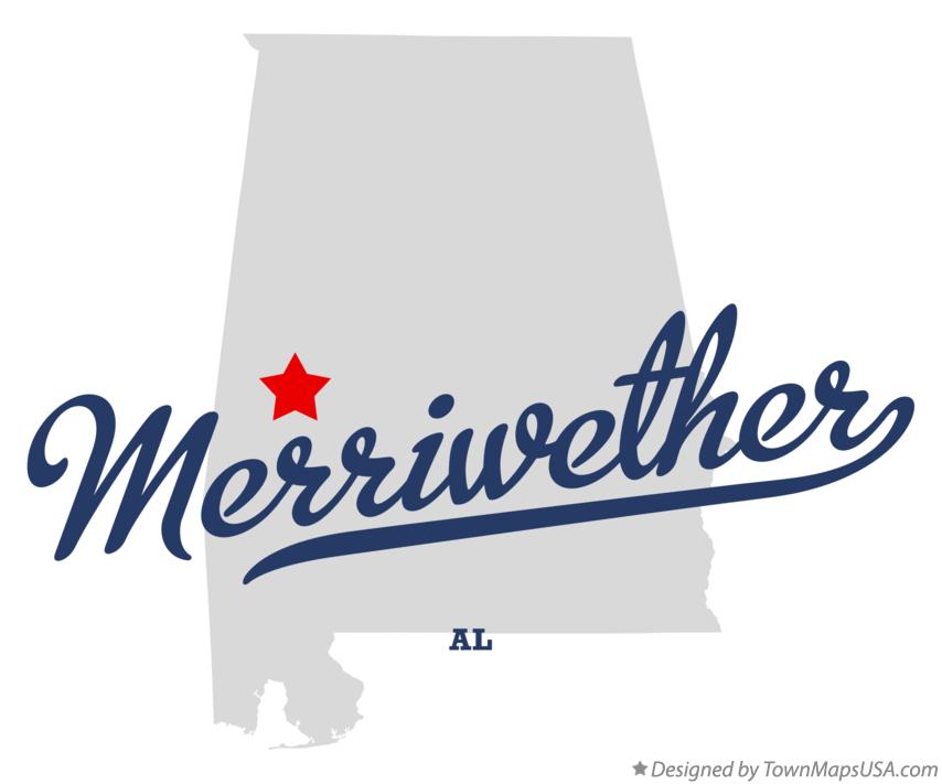 Map of Merriwether Alabama AL