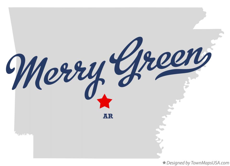 Map of Merry Green Arkansas AR