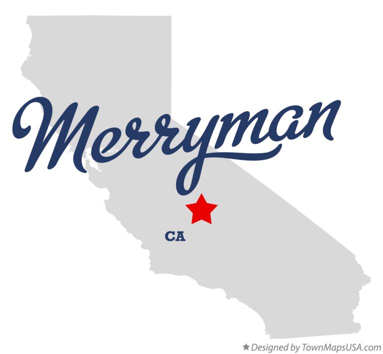 Map of Merryman California CA