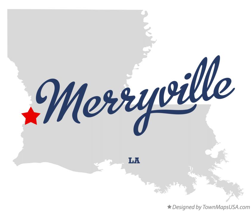 Map of Merryville Louisiana LA