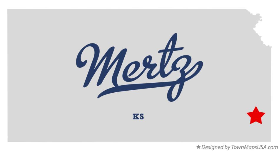 Map of Mertz Kansas KS