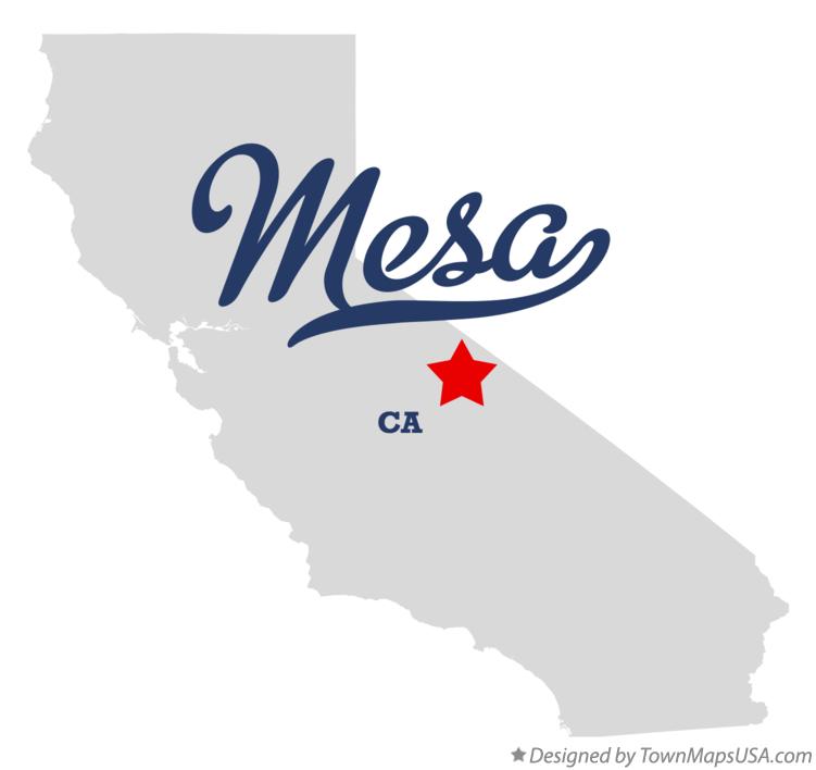 Map of Mesa California CA