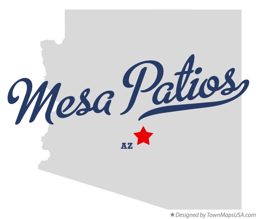 Map of Mesa Patios Arizona AZ
