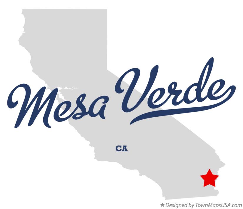 Map of Mesa Verde California CA