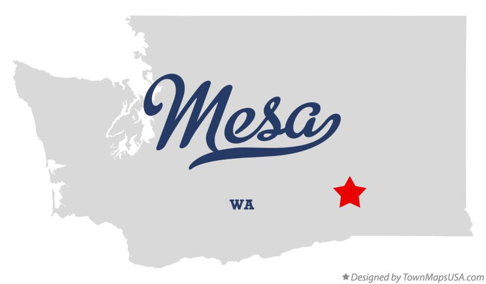 Map of Mesa Washington WA