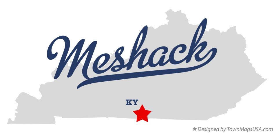 Map of Meshack Kentucky KY
