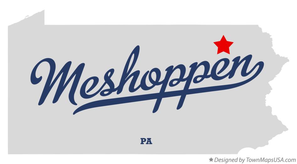 Map of Meshoppen Pennsylvania PA