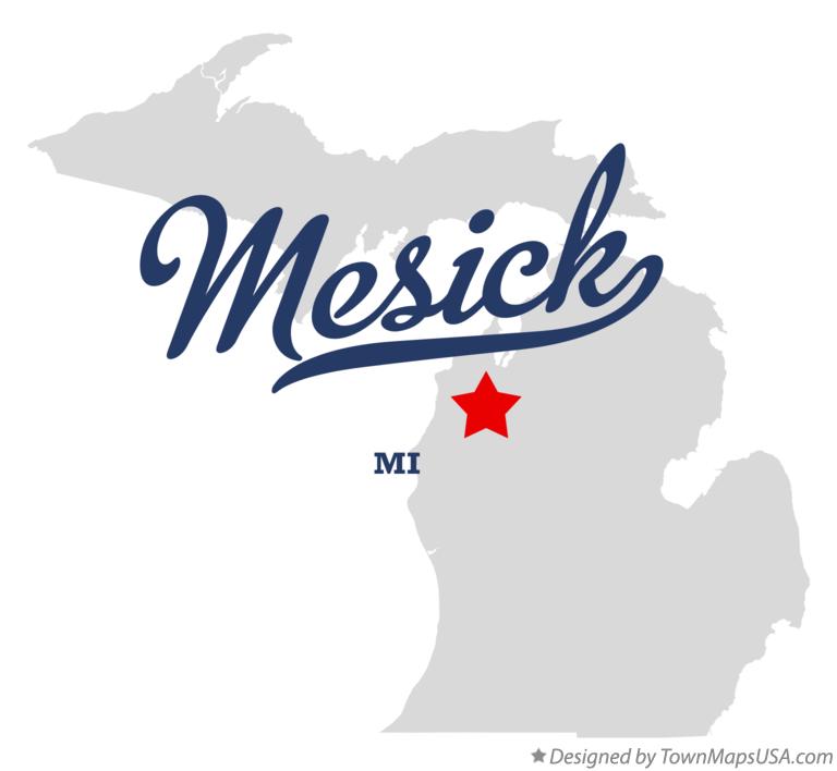 Map of Mesick Michigan MI