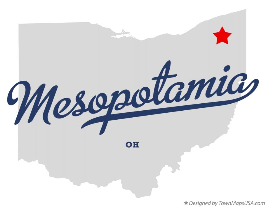 Map of Mesopotamia Ohio OH