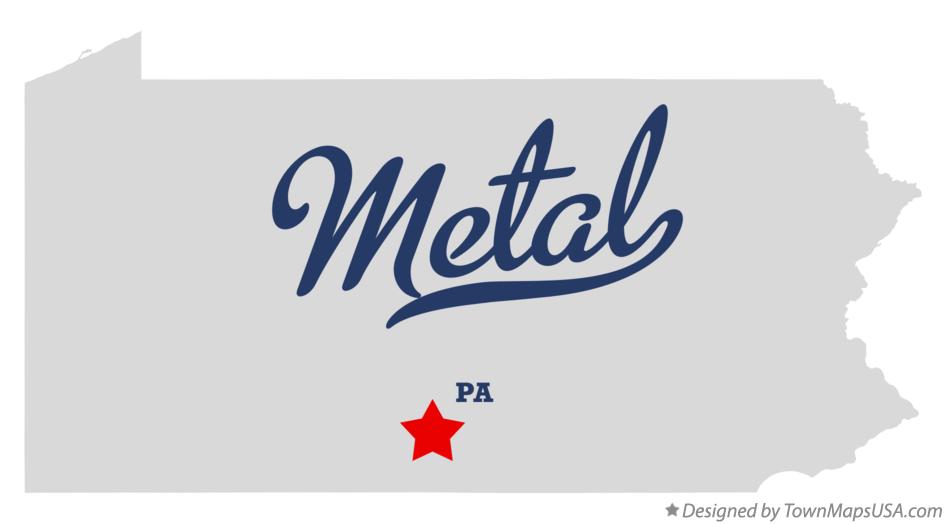 Map of Metal Pennsylvania PA