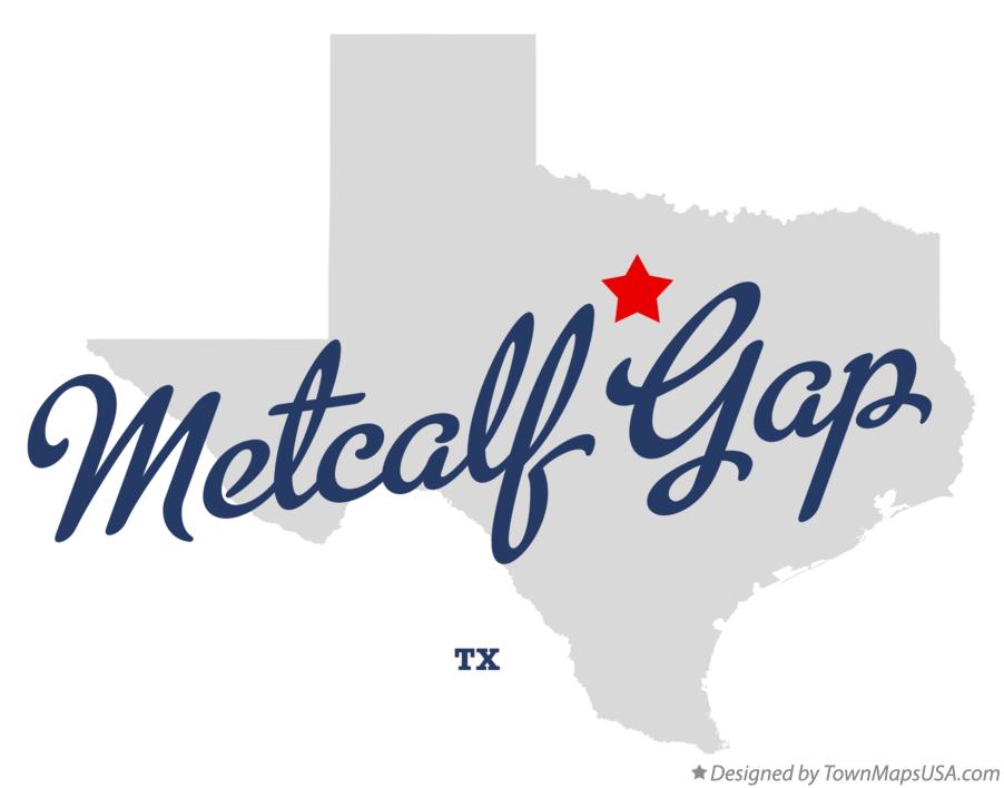 Map of Metcalf Gap Texas TX