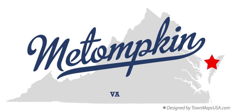Map of Metompkin Virginia VA
