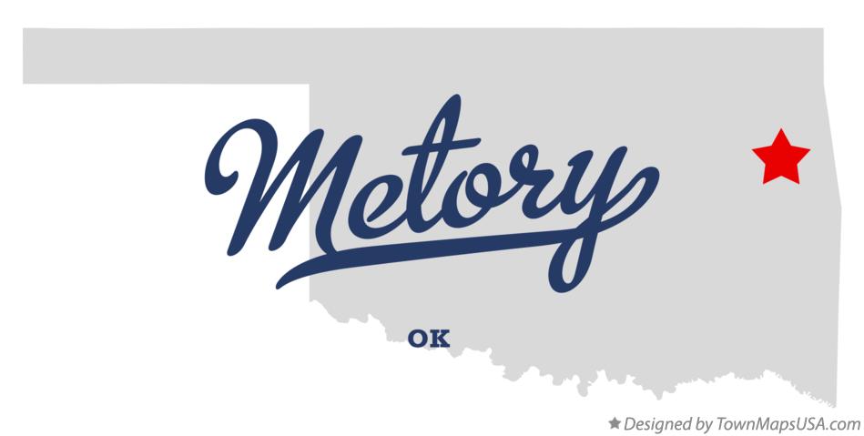 Map of Metory Oklahoma OK