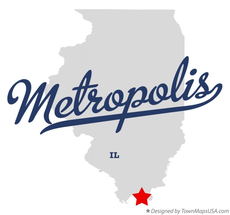 Map of Metropolis Illinois IL