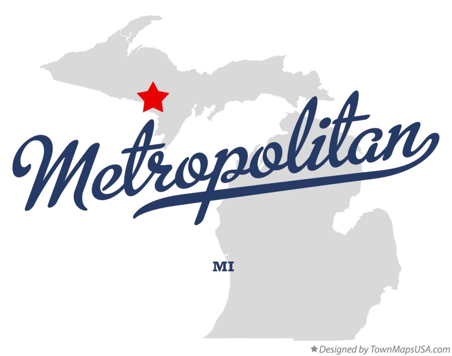 Map of Metropolitan Michigan MI
