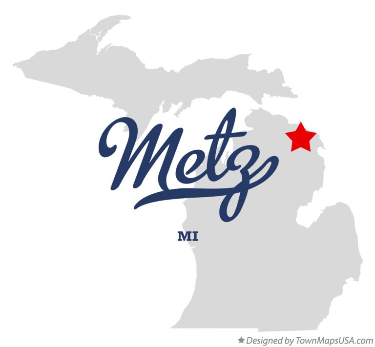 Map of Metz Michigan MI