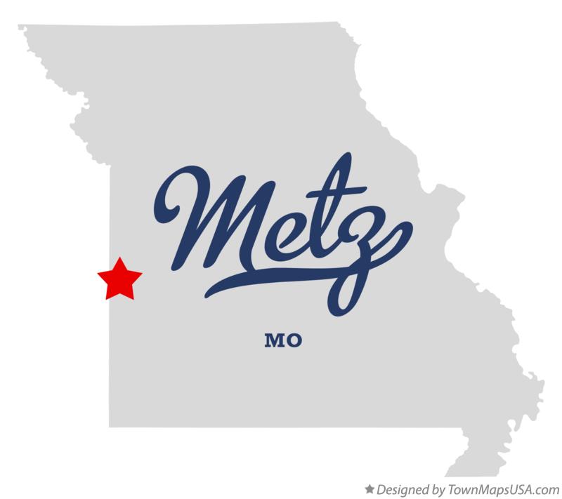 Map of Metz Missouri MO