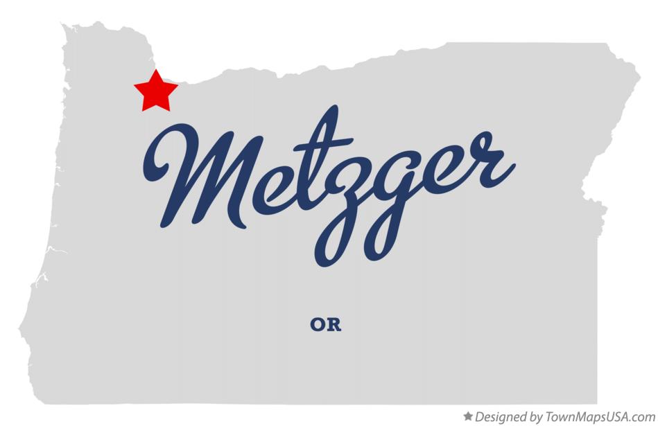 Map of Metzger Oregon OR