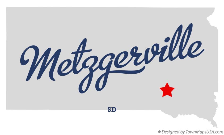 Map of Metzgerville South Dakota SD