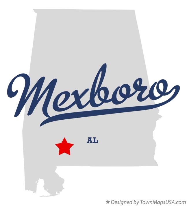 Map of Mexboro Alabama AL