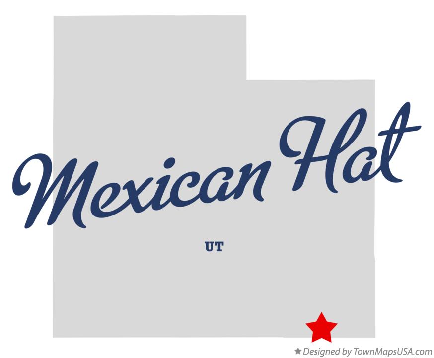 Map of Mexican Hat Utah UT