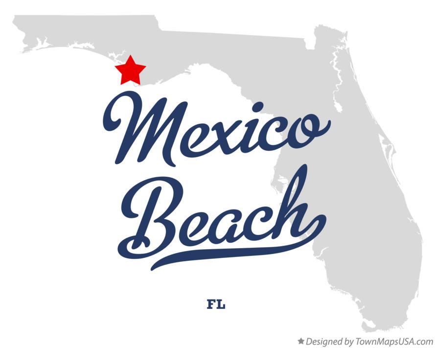 Map of Mexico Beach Florida FL