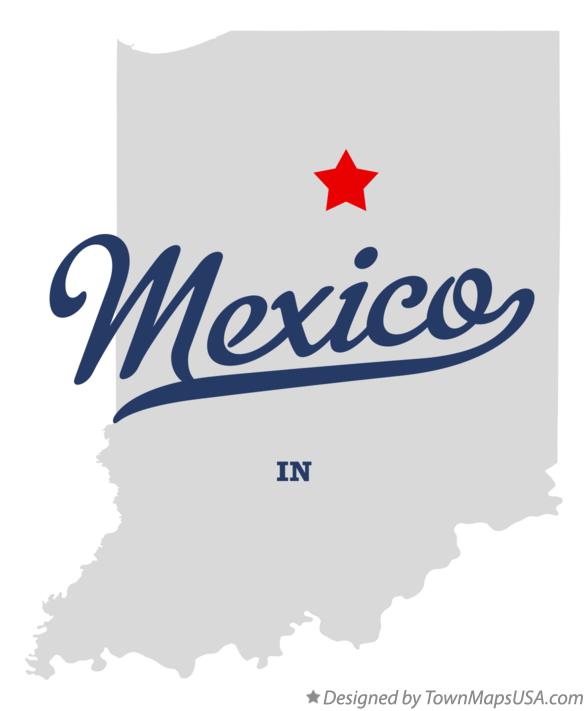 Map of Mexico Indiana IN