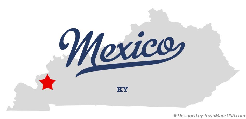 Map of Mexico Kentucky KY