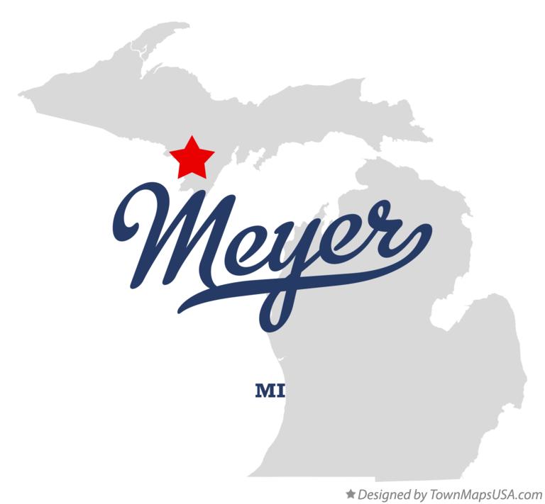 Map of Meyer Michigan MI