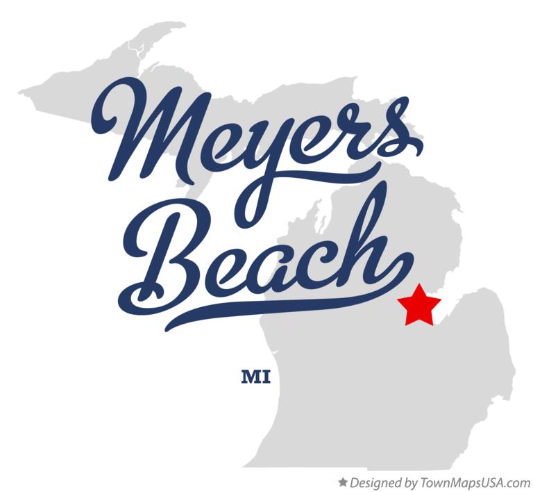 Map of Meyers Beach Michigan MI