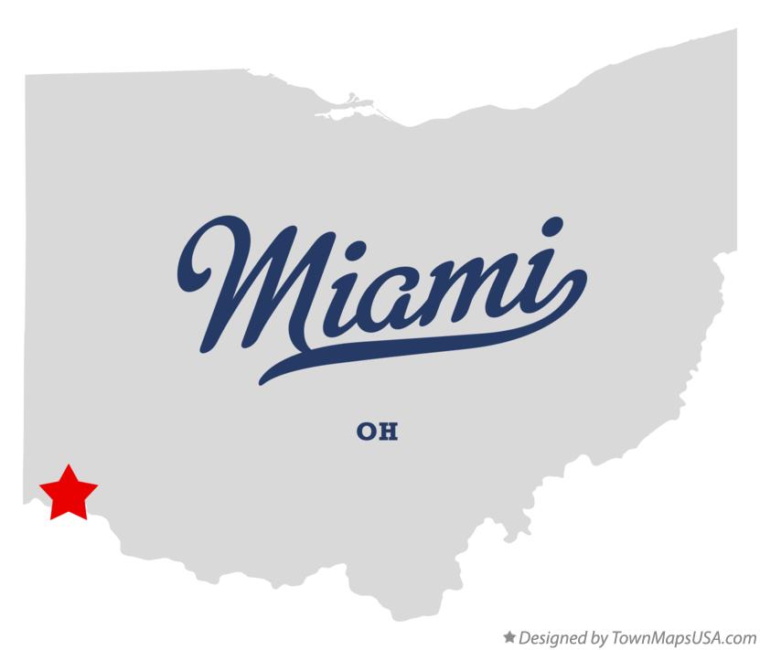 Map of Miami Ohio OH