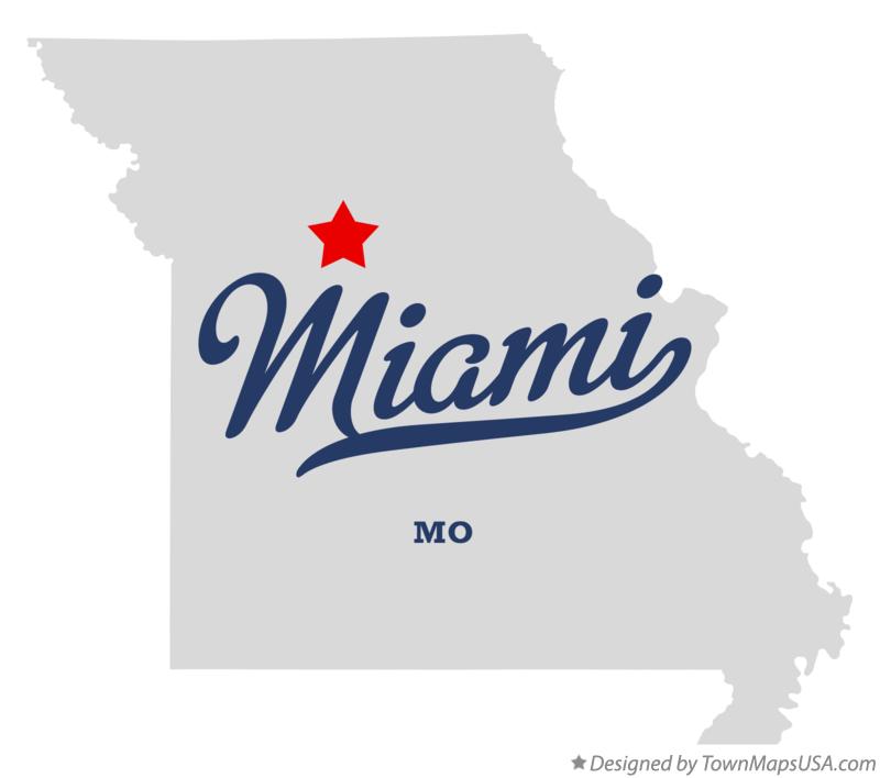 Map of Miami Missouri MO