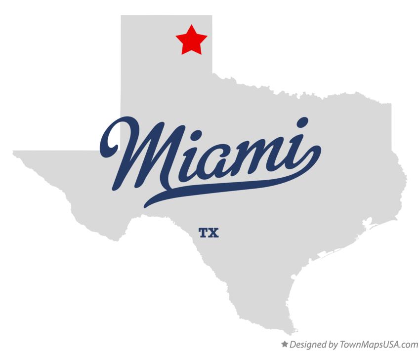Map of Miami Texas TX