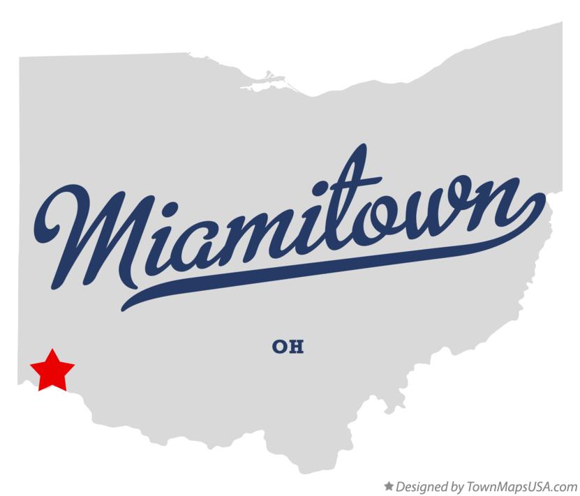 Map of Miamitown Ohio OH