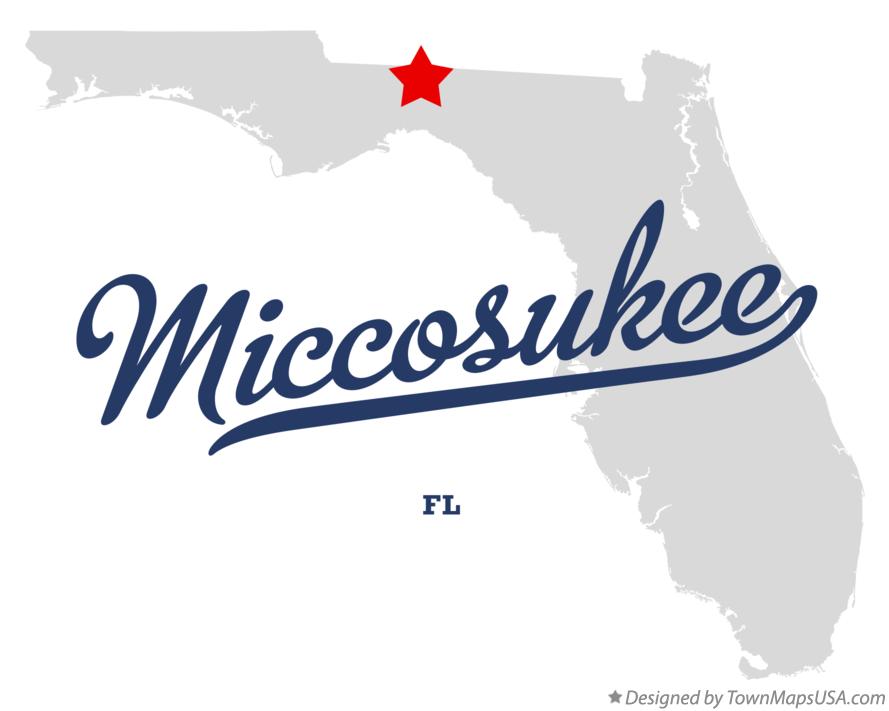 Map of Miccosukee Florida FL
