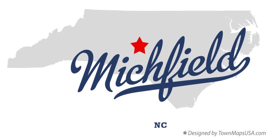 Map of Michfield North Carolina NC
