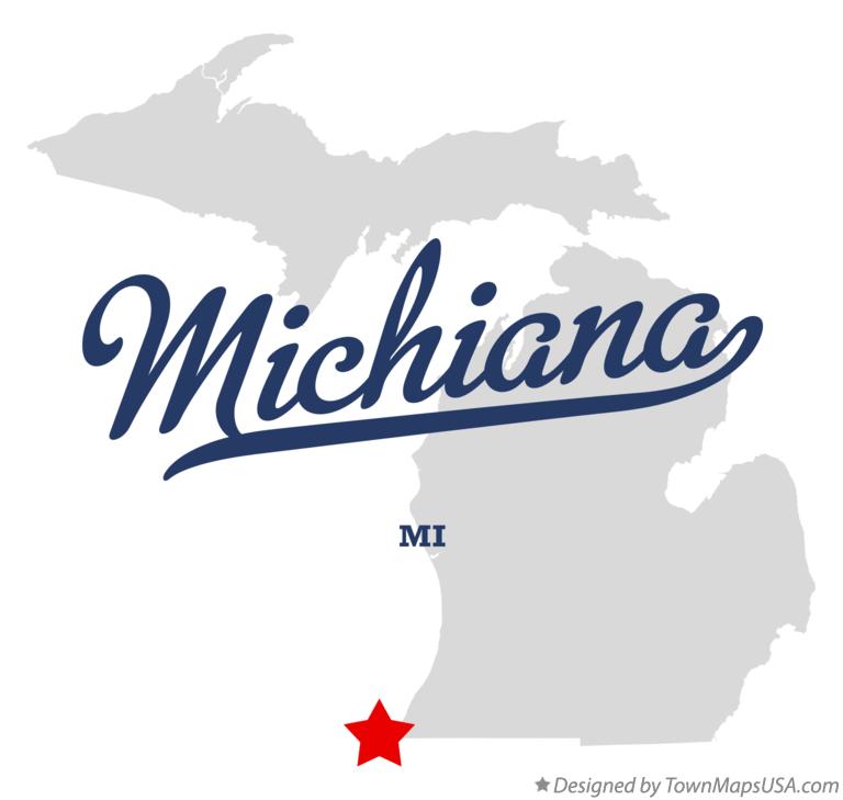 Map of Michiana Michigan MI
