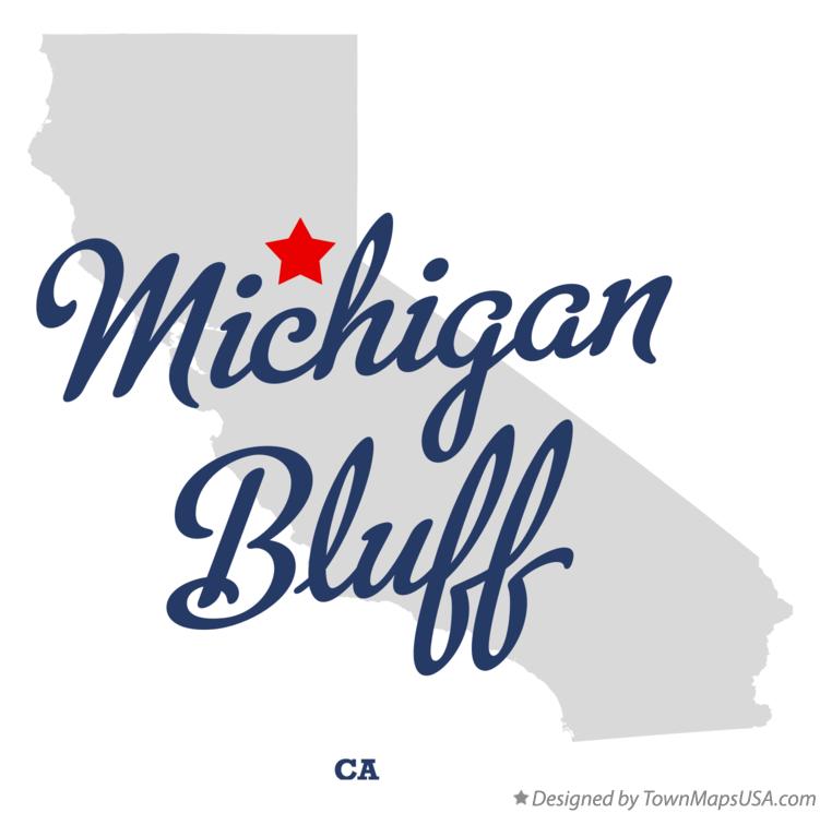 Map of Michigan Bluff California CA