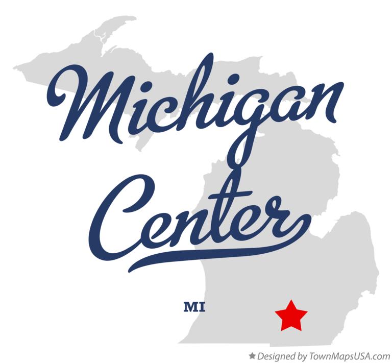 Map of Michigan Center Michigan MI