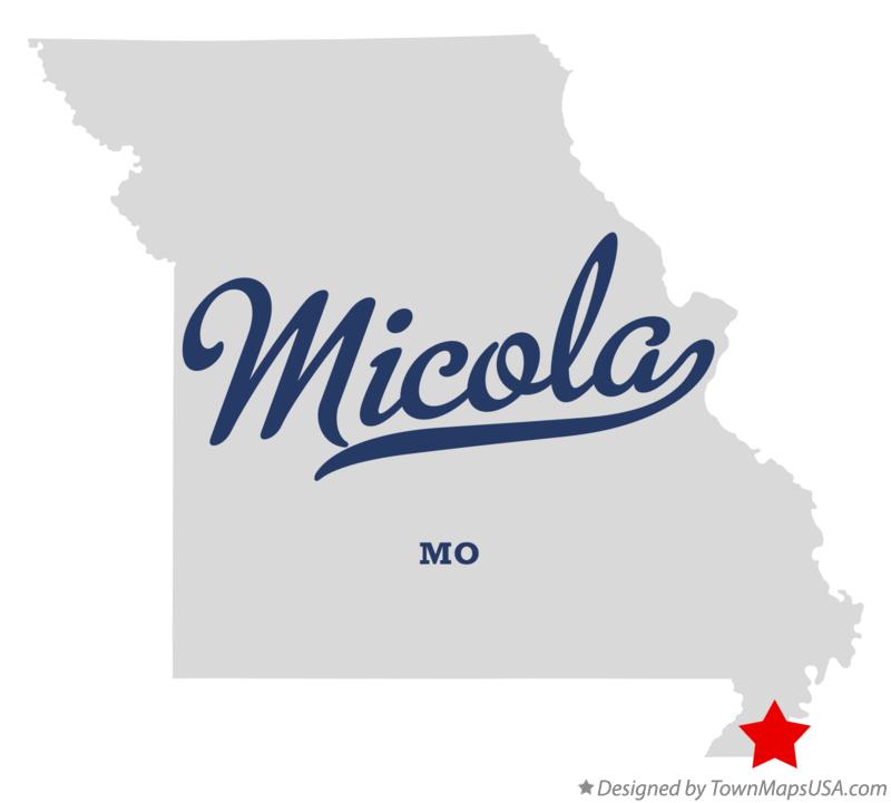 Map of Micola Missouri MO