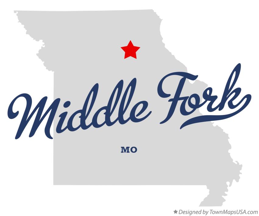 Map of Middle Fork Missouri MO