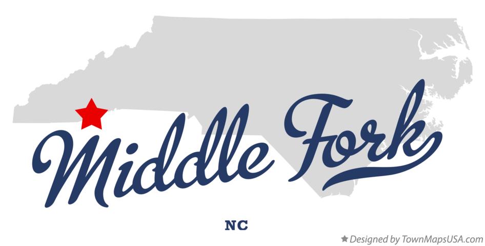Map of Middle Fork North Carolina NC