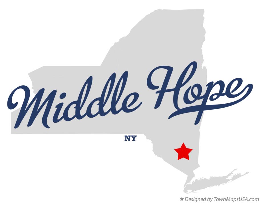 Map of Middle Hope New York NY
