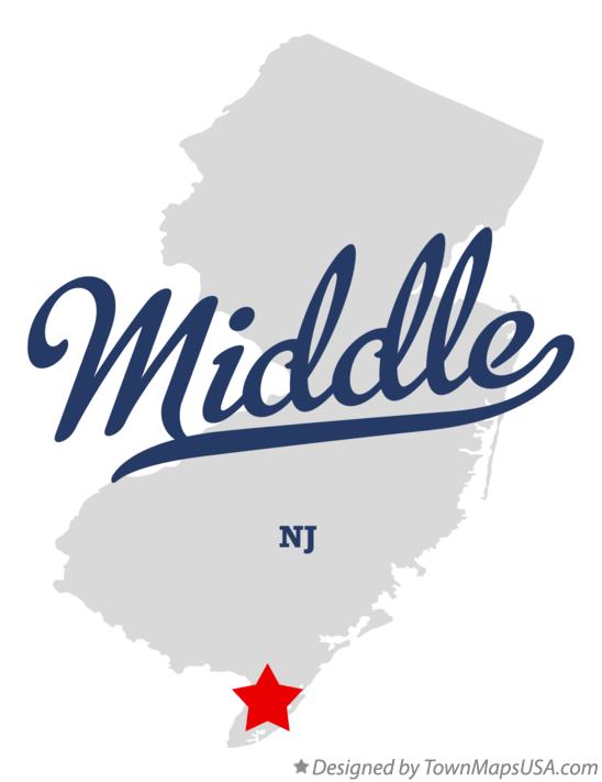 Map of Middle New Jersey NJ